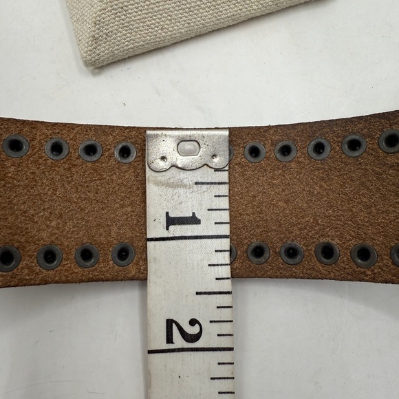 Studded Leather Cuff Bracelet - Picture 6 of 6